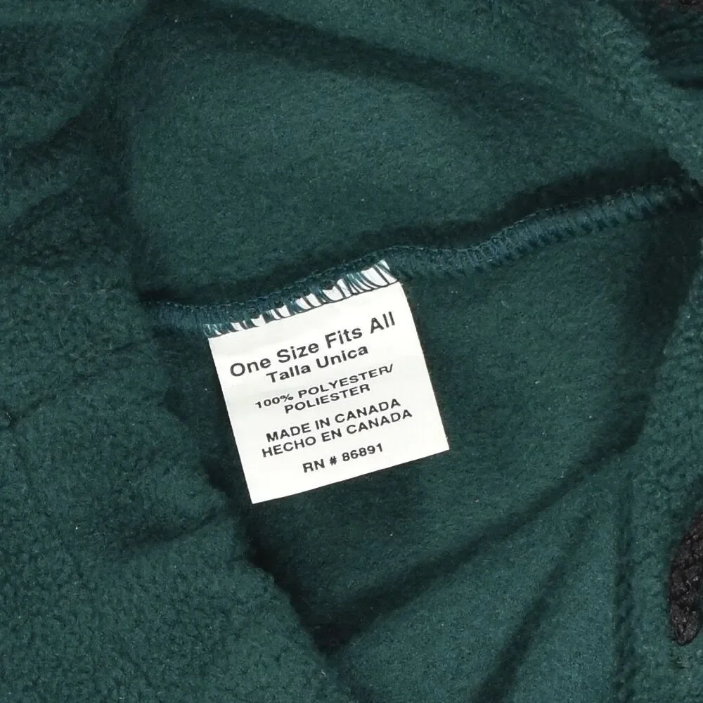 Vintage Fleece Green Balaclava Hunting Hood Neck Gaiter Made In Canada